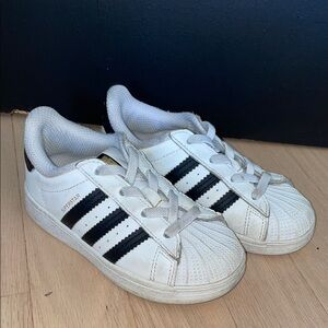 Adidas Kids Superstar White with Black Stripes 8K 8C Toddler